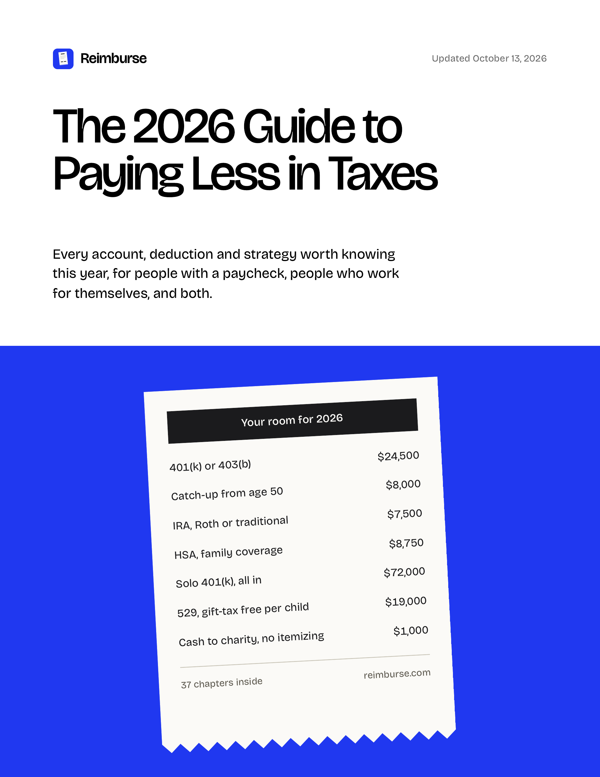The cover of The 2026 Guide to Paying Less in Taxes